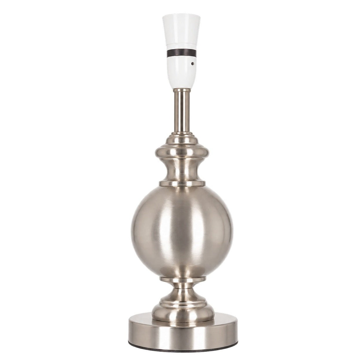 Satin Chrome Table Lamp — white background