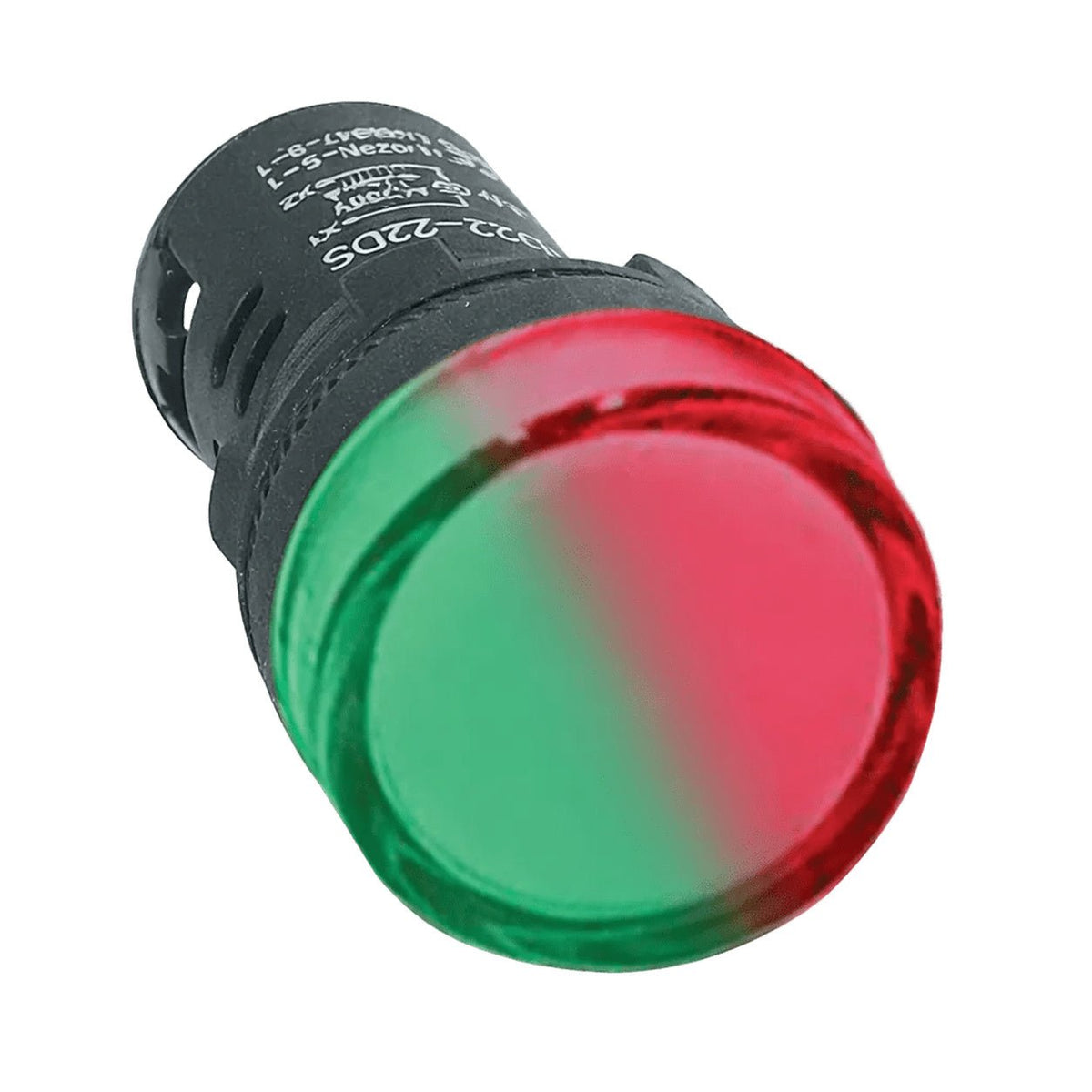 Red Green LED Pilot Light 22mm 12V — white background