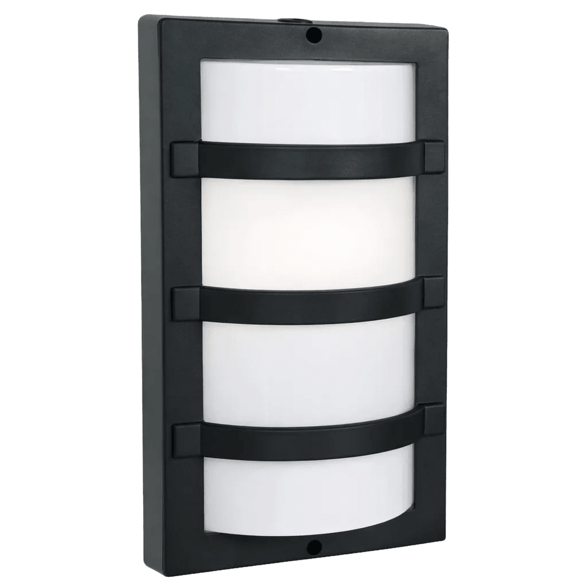 Black Outdoor Bulkhead Die Cast Aluminium IP44 — transparent background