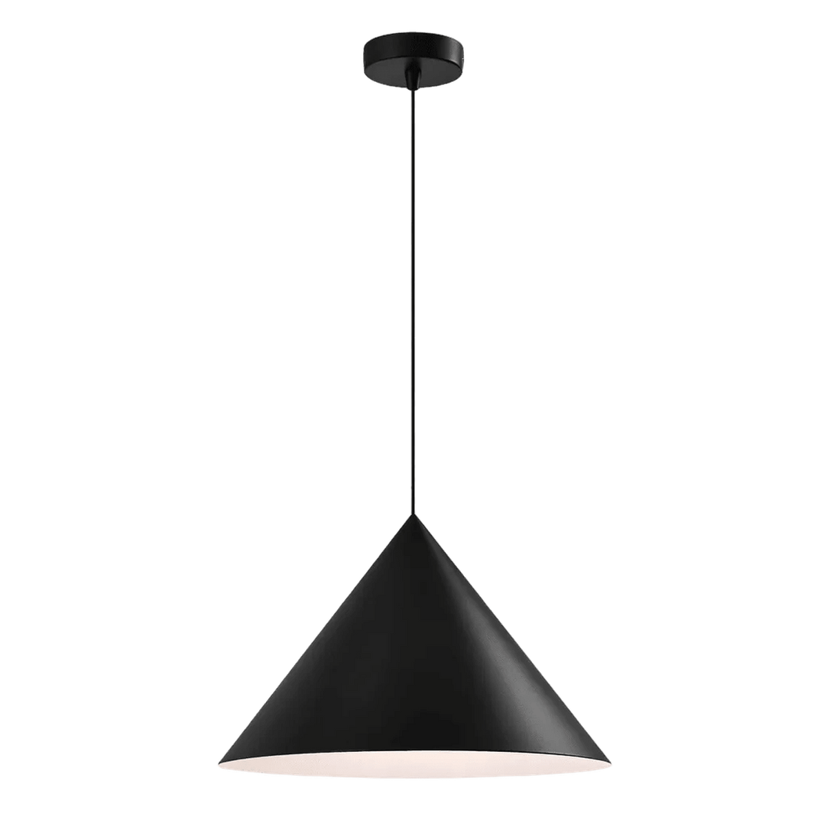 40W 40cm Metal Pinnacle Pendant, Black — transparent background