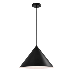40W 40cm Metal Pinnacle Pendant, Black — transparent background