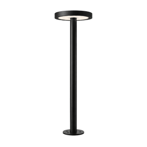 Rondo Black LED Bollard Light - Solar 4000K — transparent background