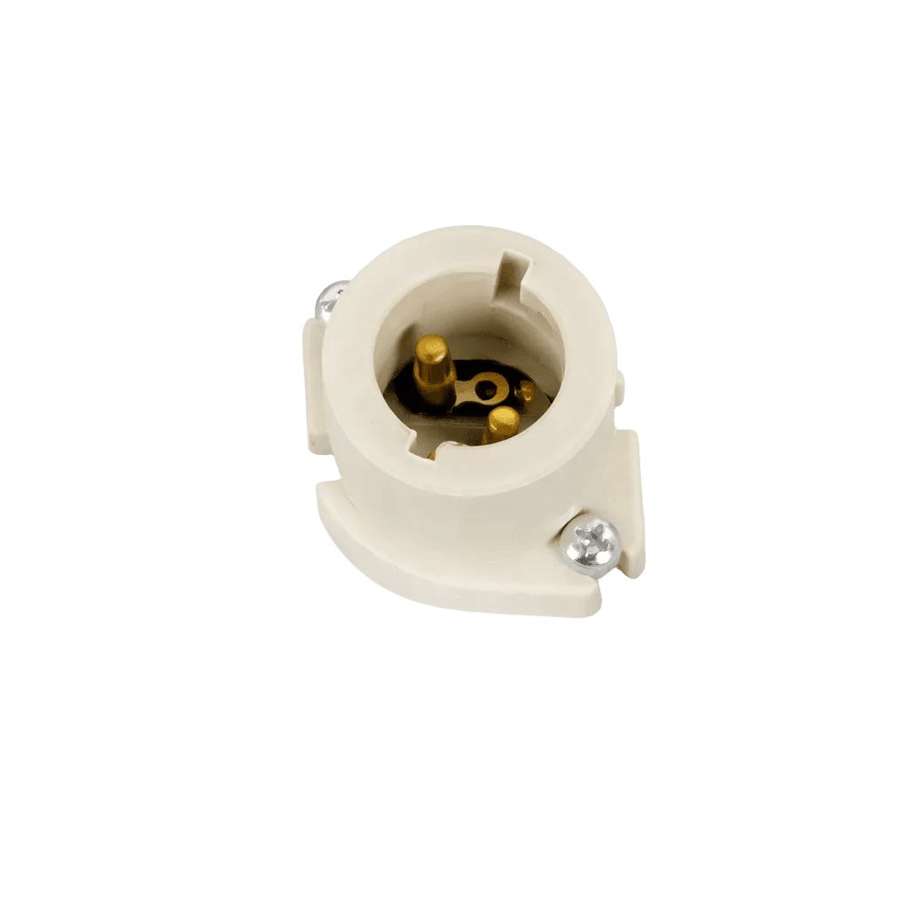 White Fibreglass Gallery Porcelain B22 Holder — transparent background