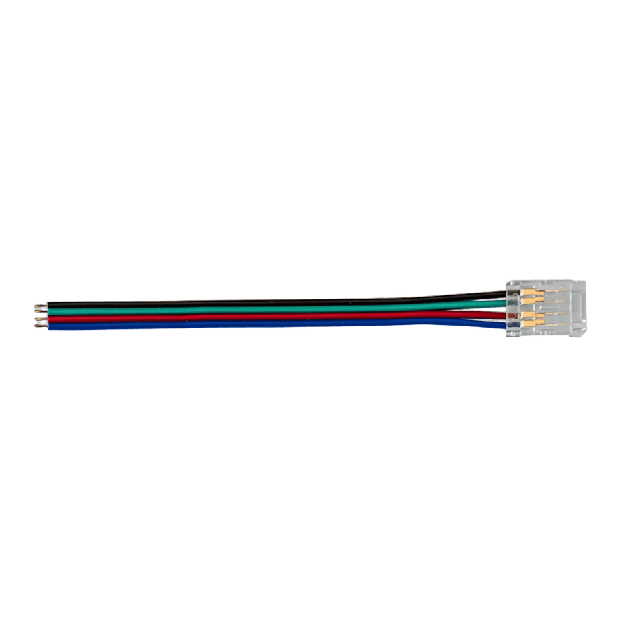 Fast Connector with 10cm Tail for 10mm RGB Strip — transparent background