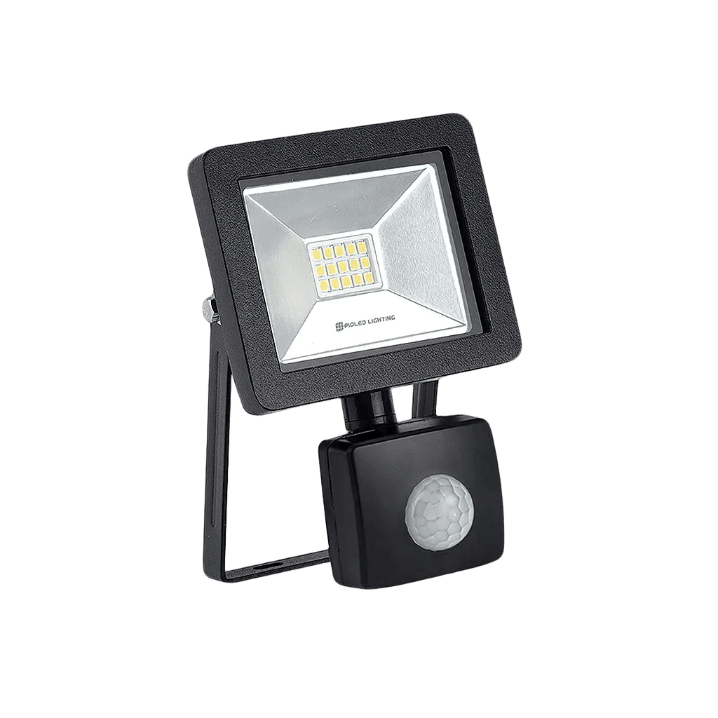 10W Nano LED Floodlight with Sensor - IP65 (Daylight 6000K) — transparent background