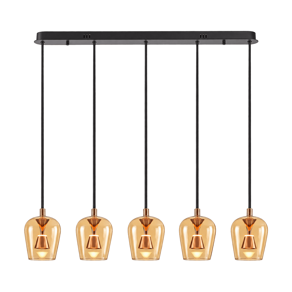 Golden Wizard Glass LED Pendant Light - transparent background