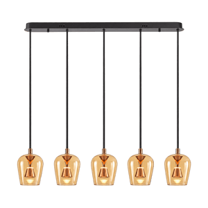 Golden Wizard Glass LED Pendant Light - transparent background
