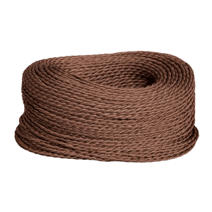 Copper Twisted Fabric Cord - 0.75 mm² — transparent background