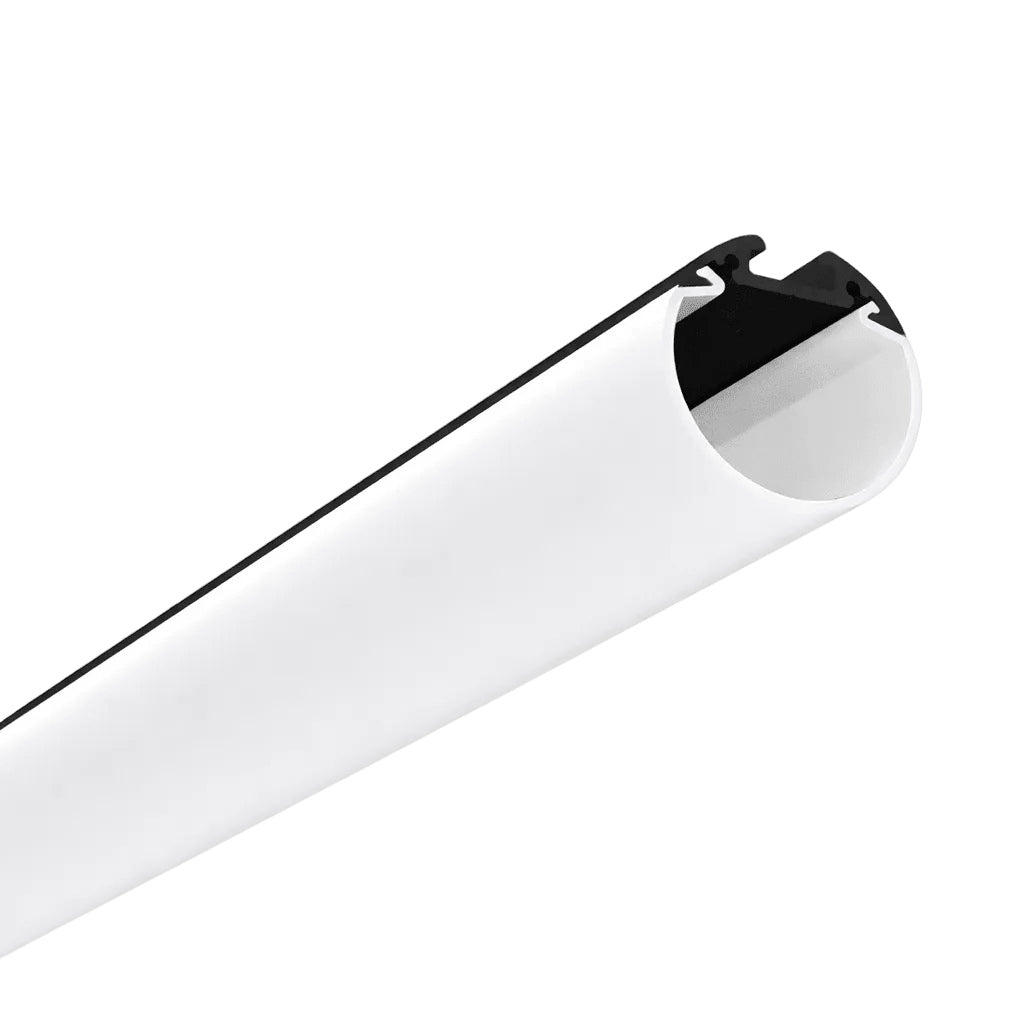 Ulisse Mini LED Aluminium Profile - Black & Opal (2m) — white background