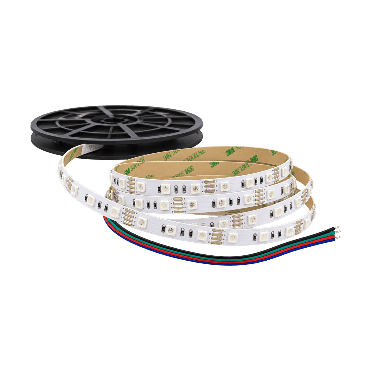 12V RGB LED Strip Light 14.4W/m – Per Metre (IP20, 10mm) - transparent background