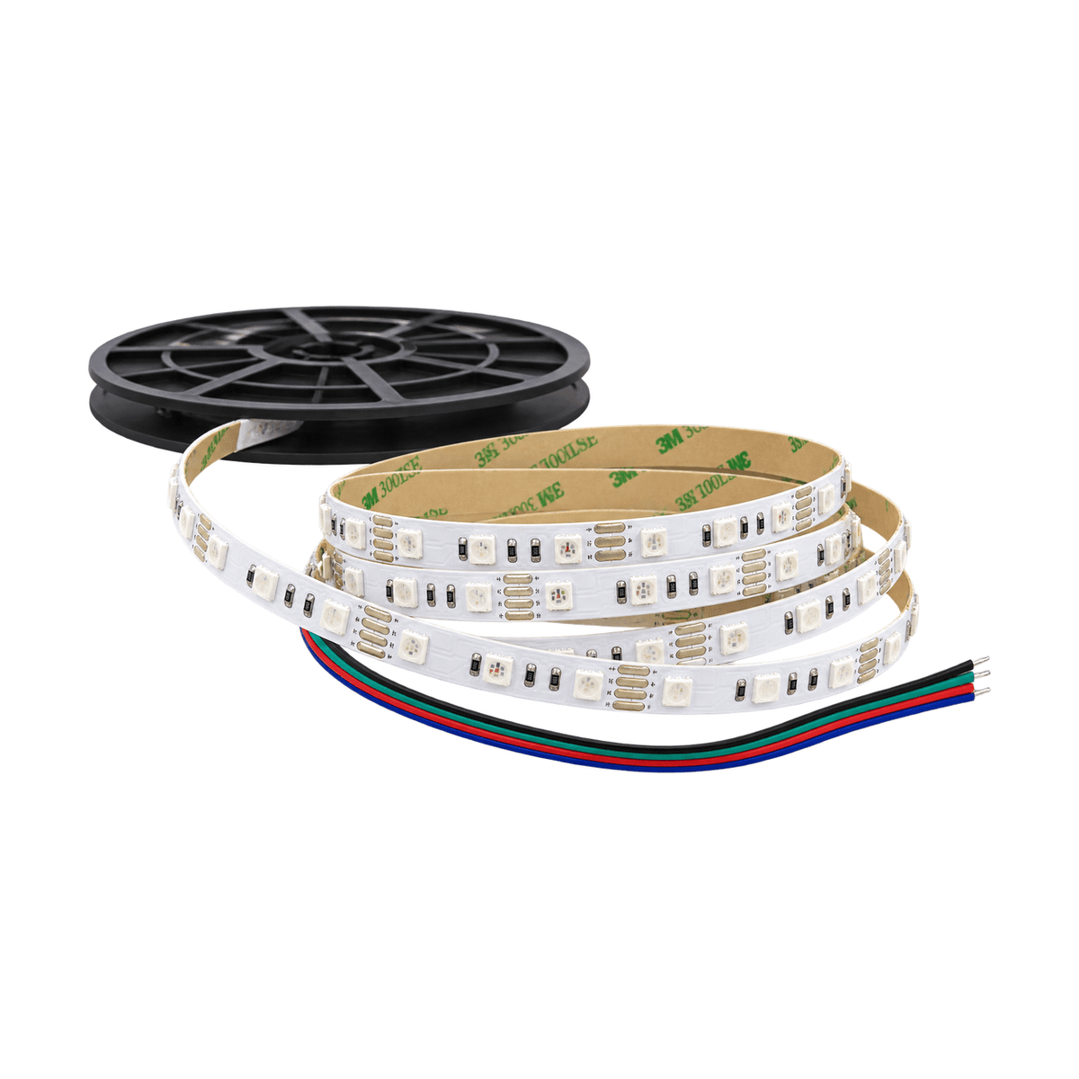12V RGB LED Strip Light 14.4W/m – Per Metre (IP20, 10mm) - white background