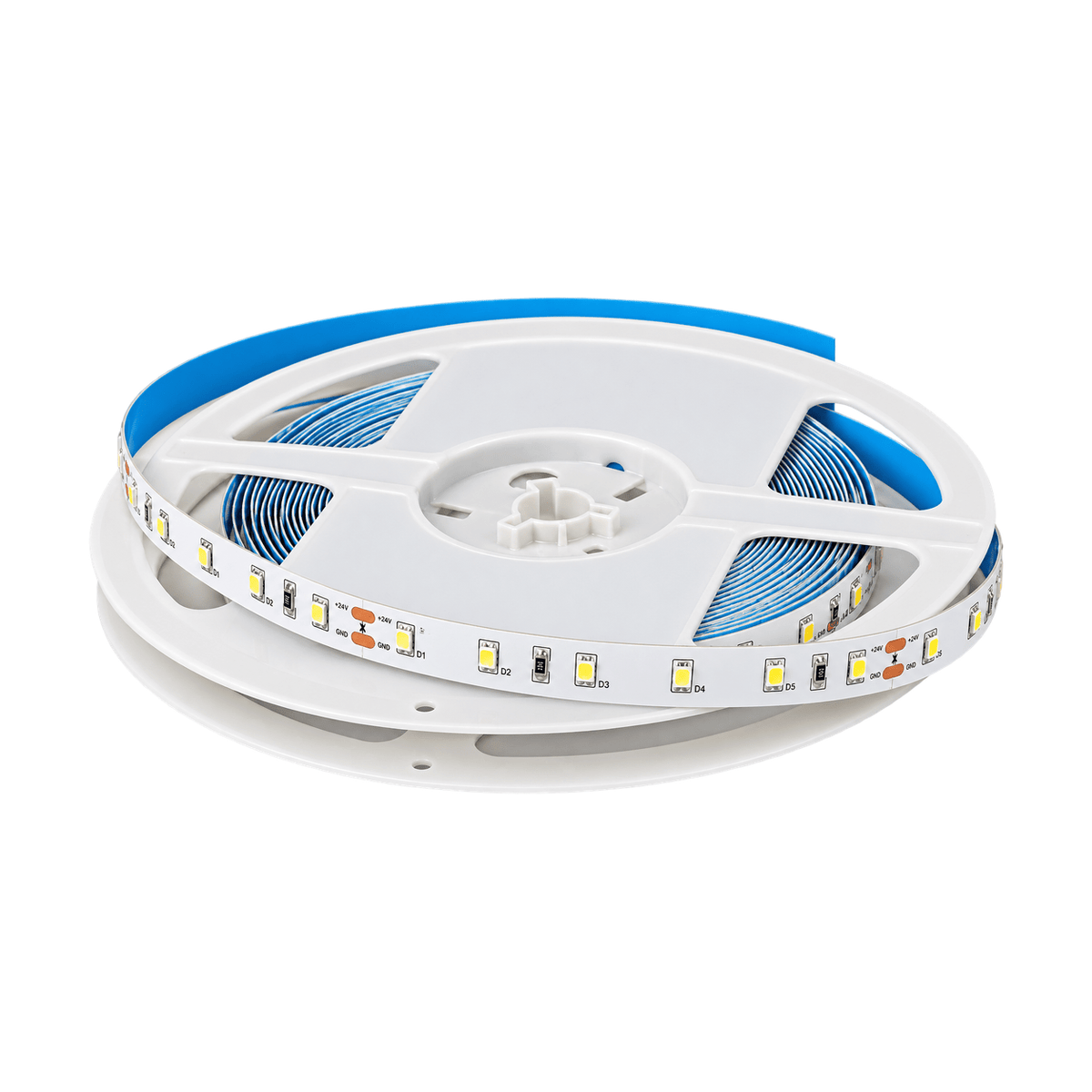 24V LED Green Flex Strip Light - 10m Roll (IP20) 5 Year - white background