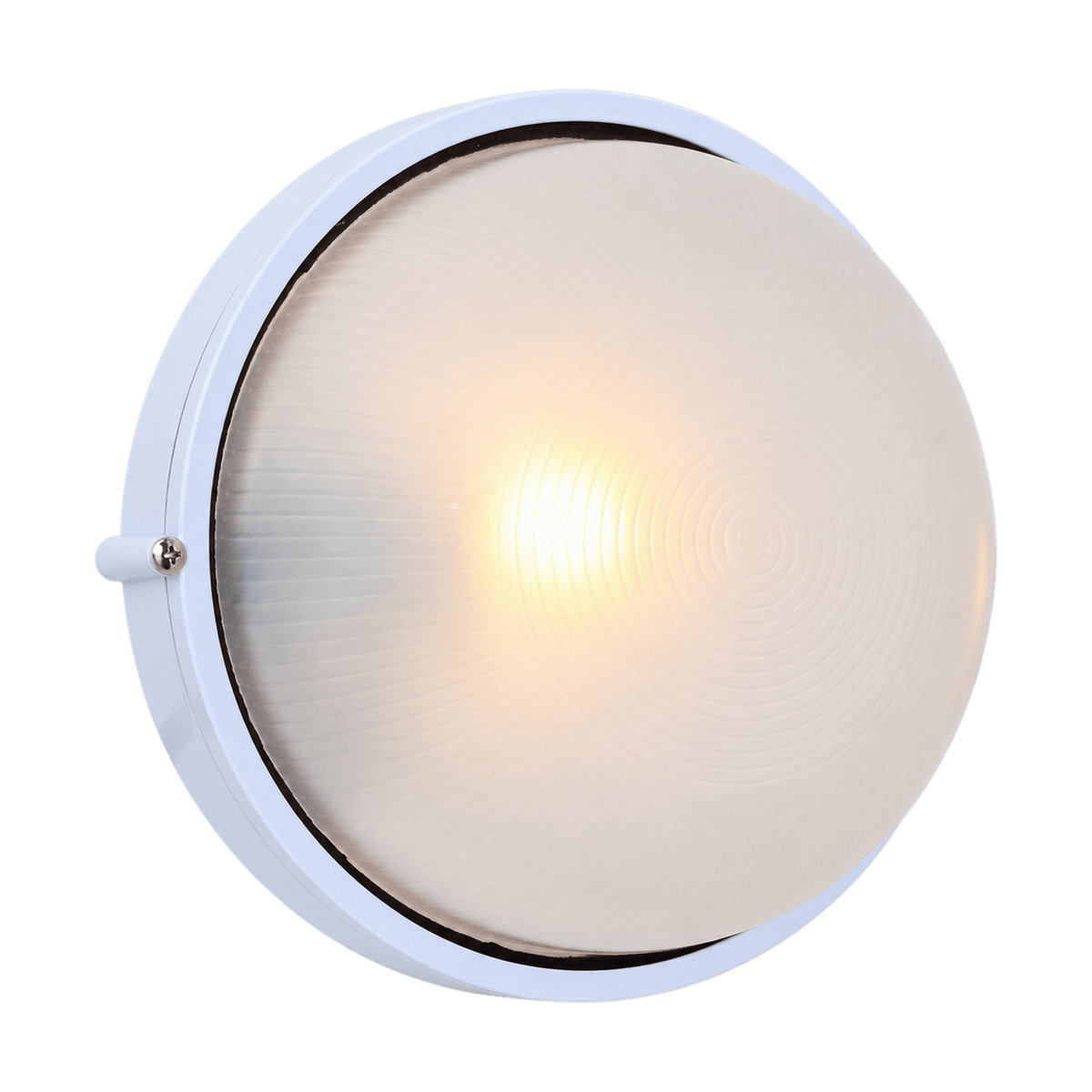 White Outdoor Bulkhead Light - transparent background