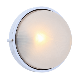 White Outdoor Bulkhead Light - transparent background