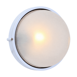 White Outdoor Bulkhead Light - white background