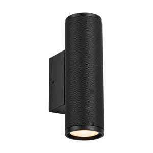 Boston 2 Annealed Aluminium Indoor Wall Light - Black - transparent background