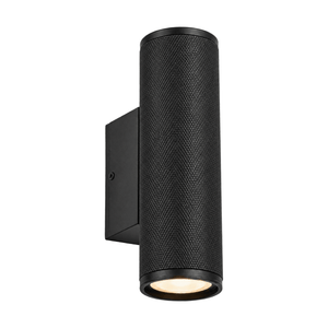 Boston 2 Annealed Aluminium Indoor Wall Light - Black - white background
