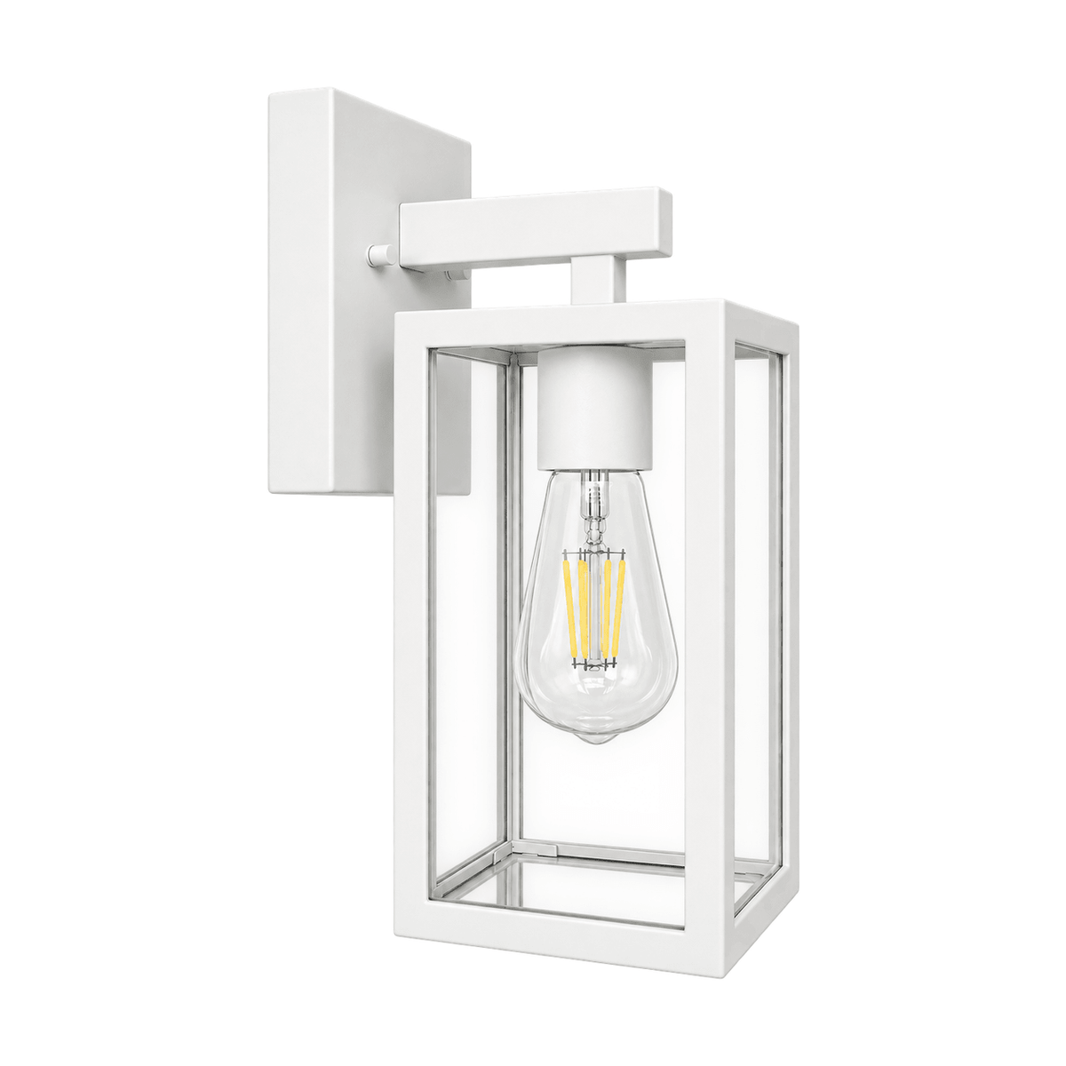 4W Outdoor Wall Light – White - white background
