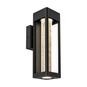 L578 Black LED Outdoor Wall Light IP44 - white background