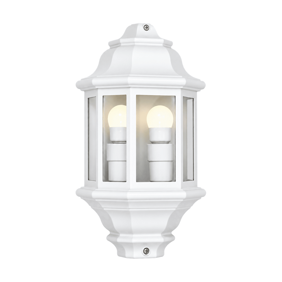 White Outdoor Wall Light 5-Panel - white background