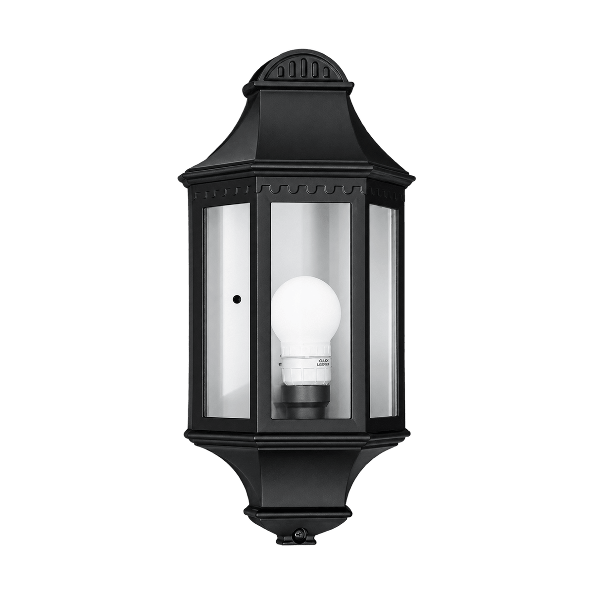 Black Outdoor Wall Light IP44 on transparent background