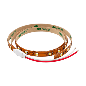 12VDC LED Green Flex Strip Light - 500mm Wired Section on transparent background