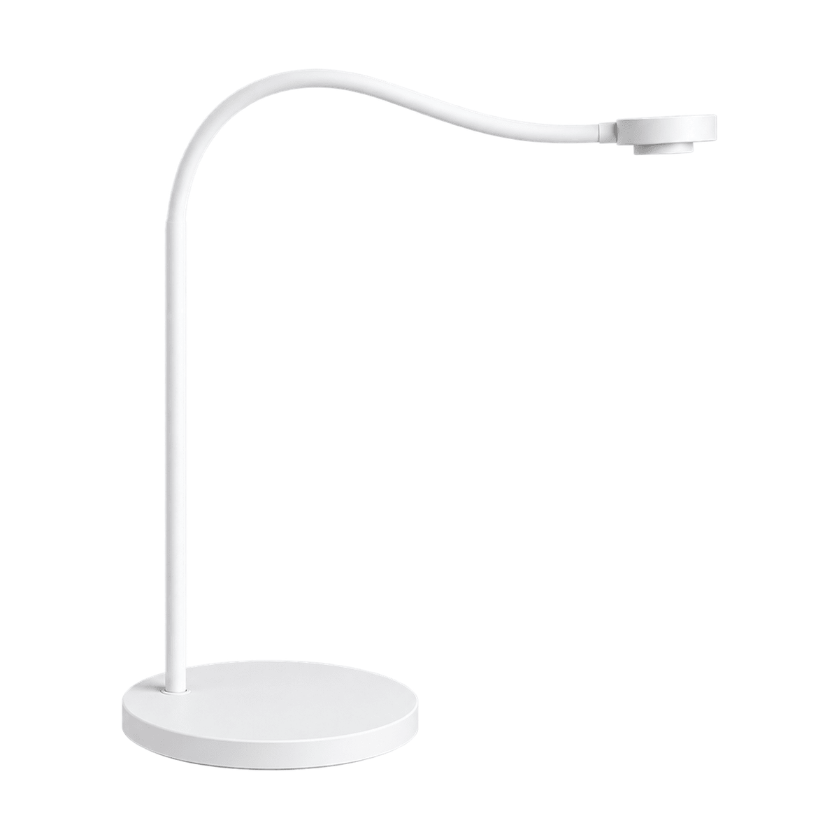 Camera LED Desk Lamp with Wireless Charging on white background