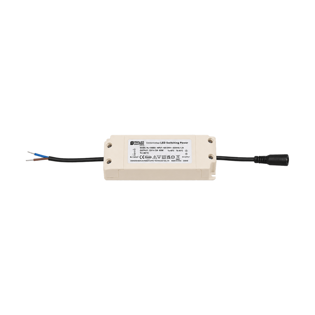 60W Dimmable Power Supply for 600 x 1200 Backlit LED Panel on transparent background