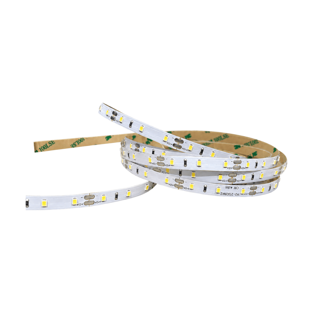 4.8W 12V IP20 LED Striplight - 50m 6000K on white background