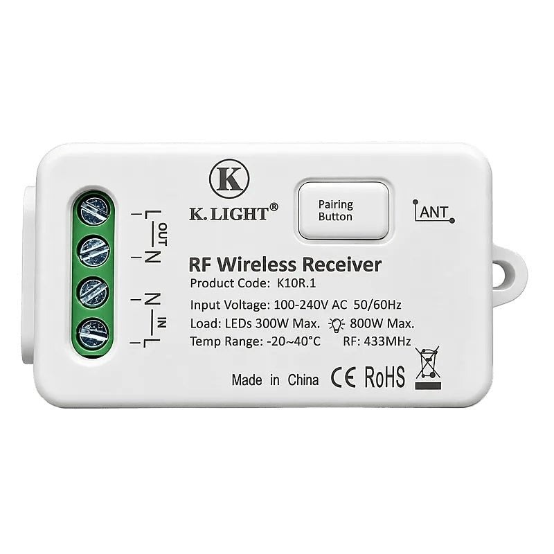 1 Channel Kinetic Switch Receiver — white background