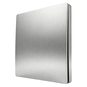 One Lever Kinetic Frameless Switch – Silver — transparent background