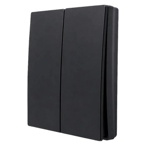 Two Lever Kinetic Frameless Switch – Black — transparent background