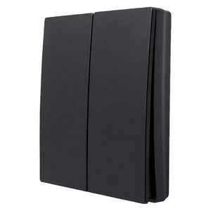 Two Lever Kinetic Frameless Switch – Black — white background