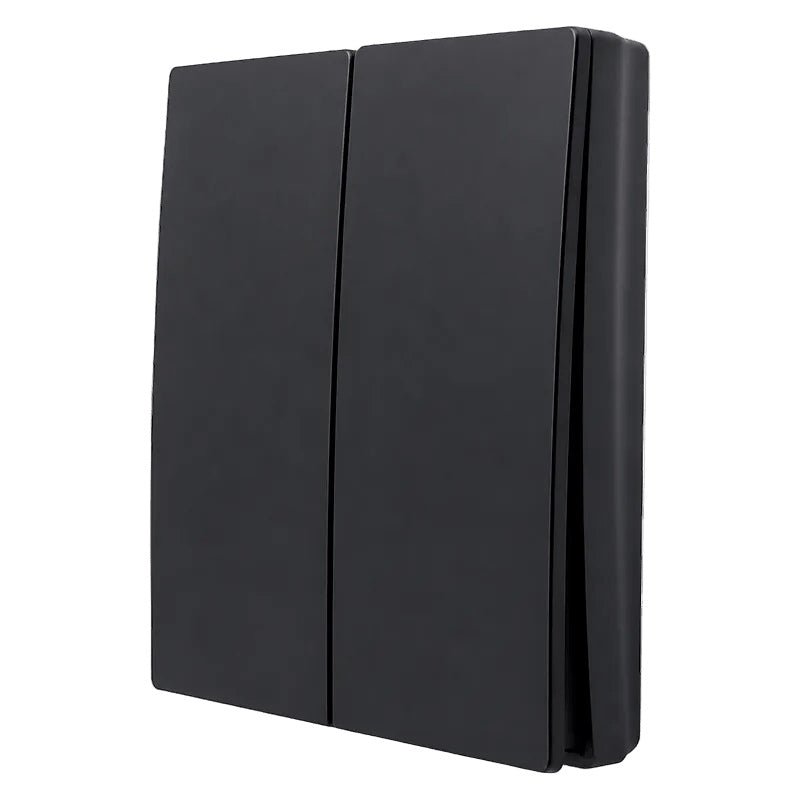Two Lever Kinetic Frameless Switch – Black — white background