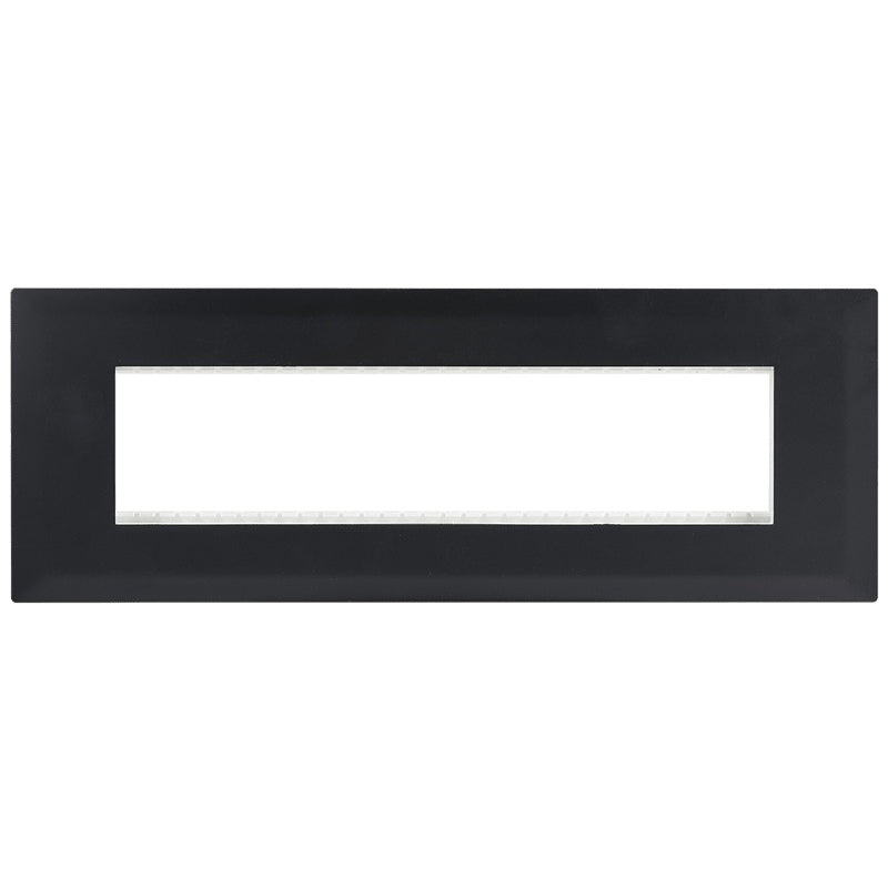 Black 8 Module Cover Plate - ECP Range — white background