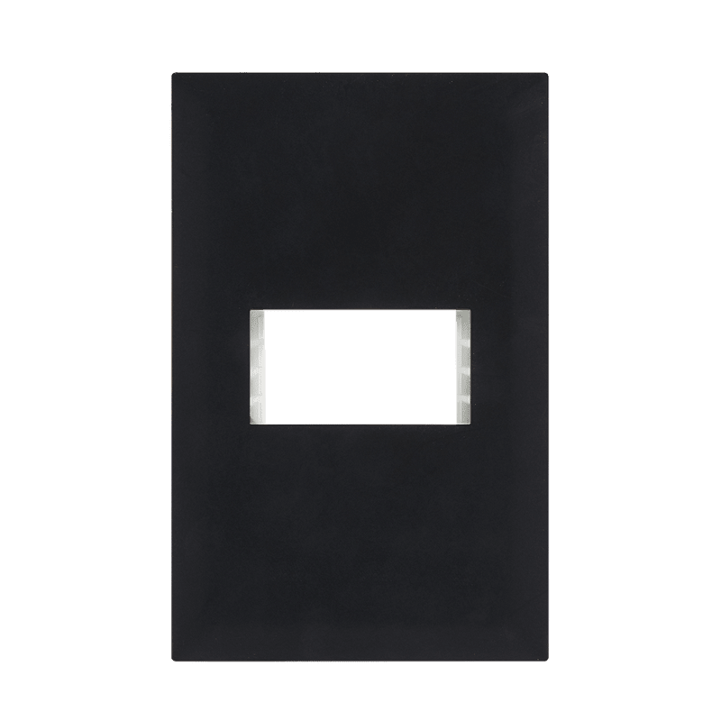 Black Single Module Cover Plate - ECP Range — transparent background