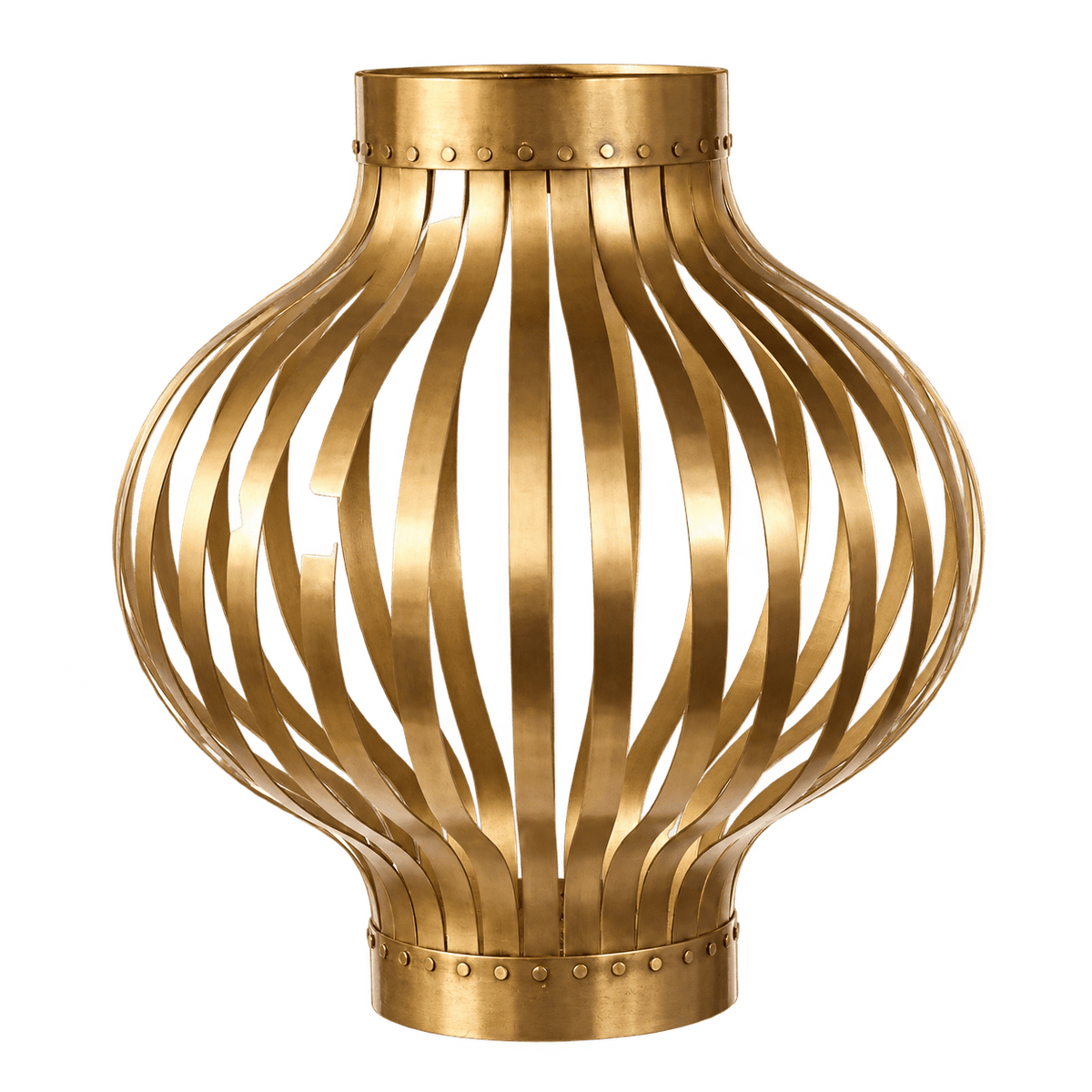 Golden Aura Steel Pendant Light — transparent background