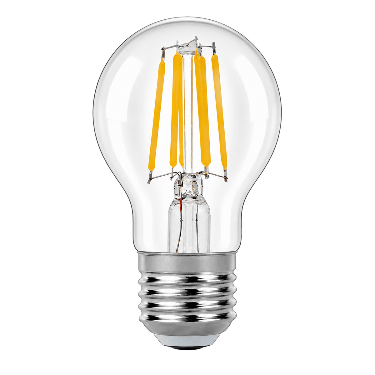 6W A55 Filament Bulb - Clear 3000K Warm White — transparent background
