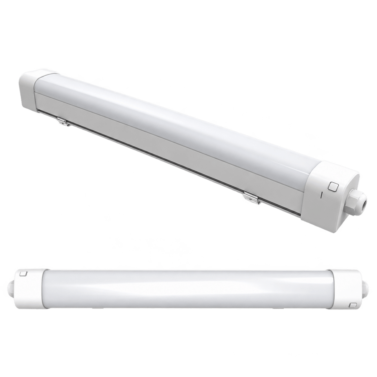 34W/30W/25W/17W 4ft Kuda MAX Wattage Selectable Linkable Tri-proof IP65 Linear Light with Emergency kit Space — transparent background