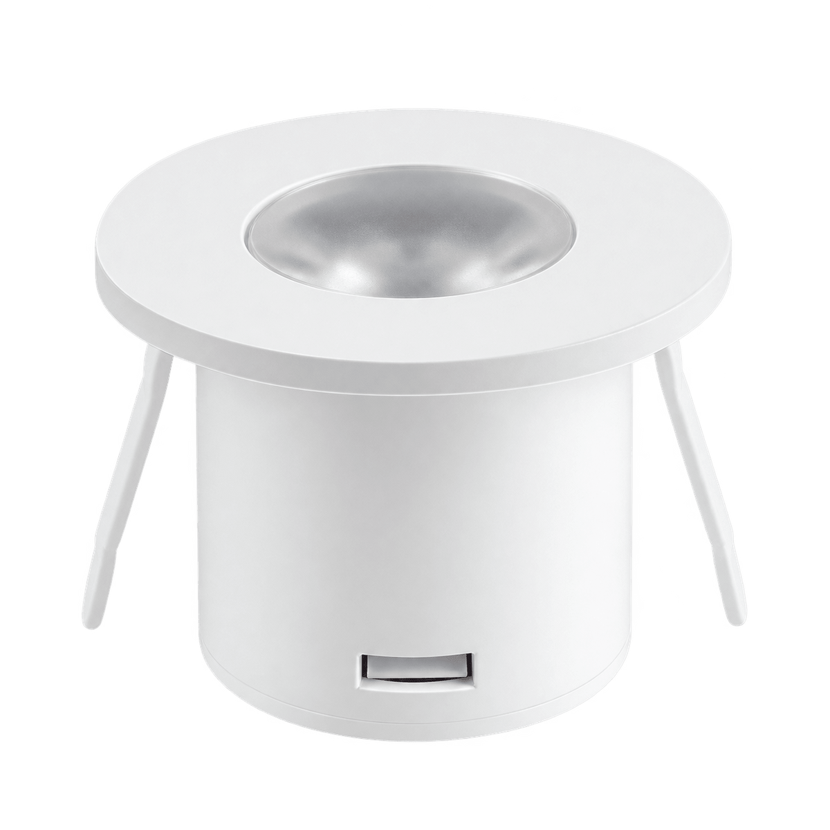 1W white round LED downlight fixture — transparent background