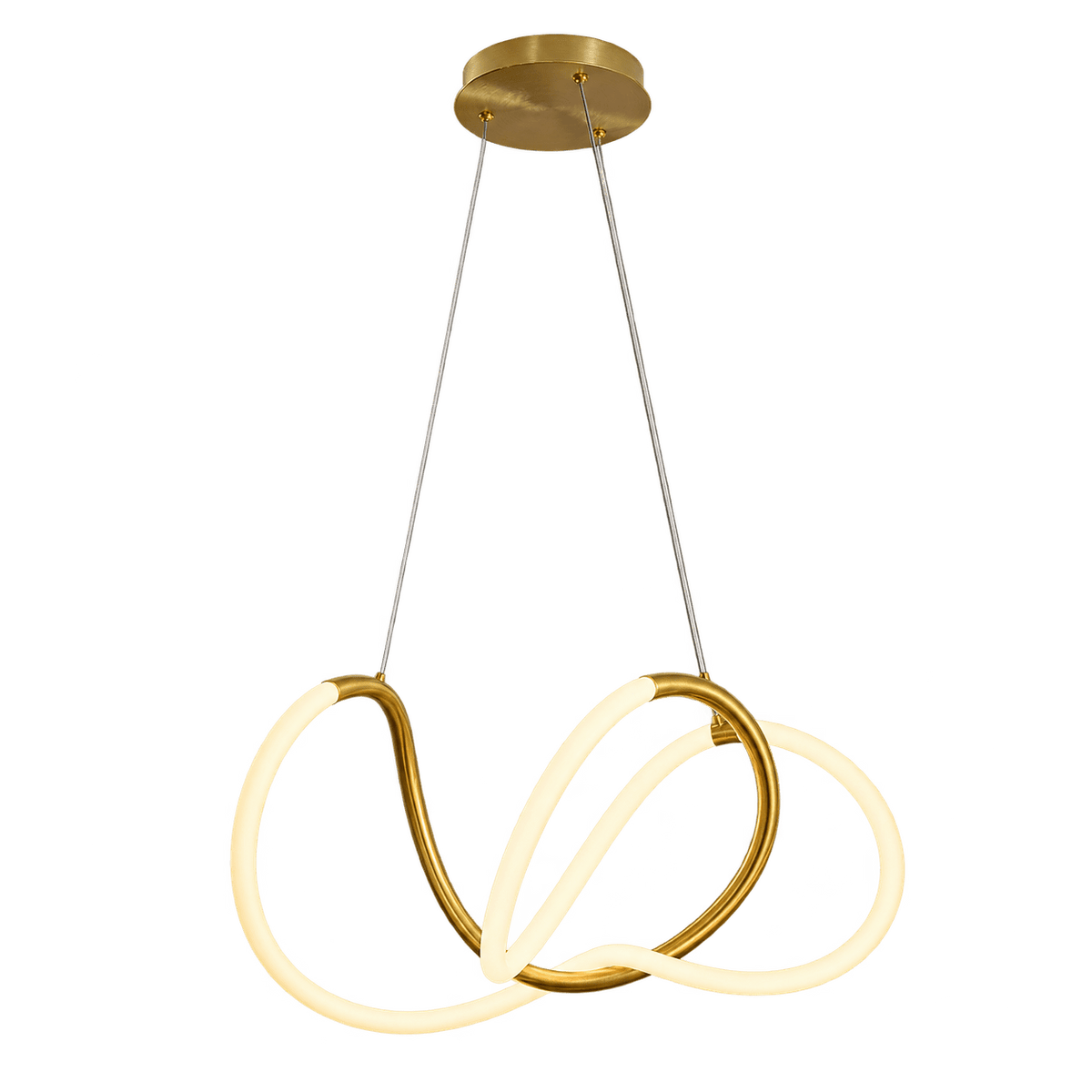 Aeris gold LED pendant light, 30W 3CCT — transparent background