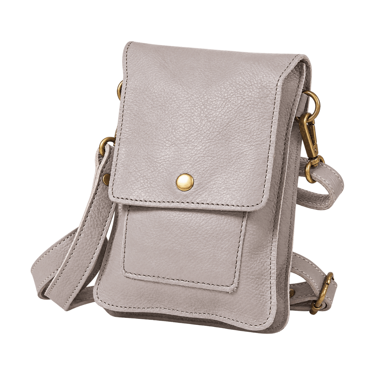 Light Grey Leather Mobile Phone Case, 20cm × 14cm – transparent background product image