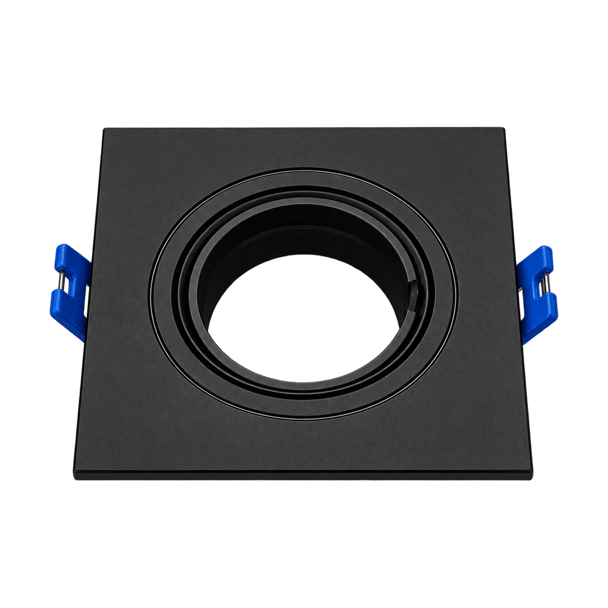 PC Downlight Front change Tilt Anti Glare Square Fixture – Black 9393 – transparent background product image