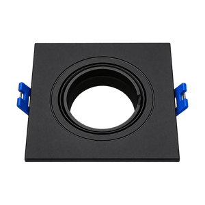 PC Downlight Front change Tilt Anti Glare Square Fixture – Black 9393 – transparent background product image