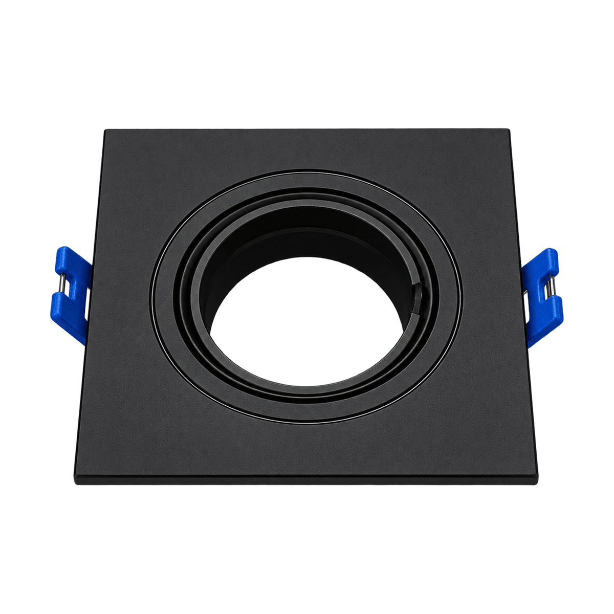 PC Downlight Front change Tilt Anti Glare Square Fixture – Black 9393 – white background product image