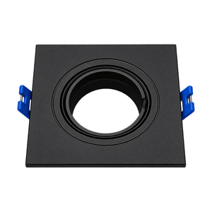 PC Downlight Front change Tilt Anti Glare Square Fixture – Black 9393 – white background product image