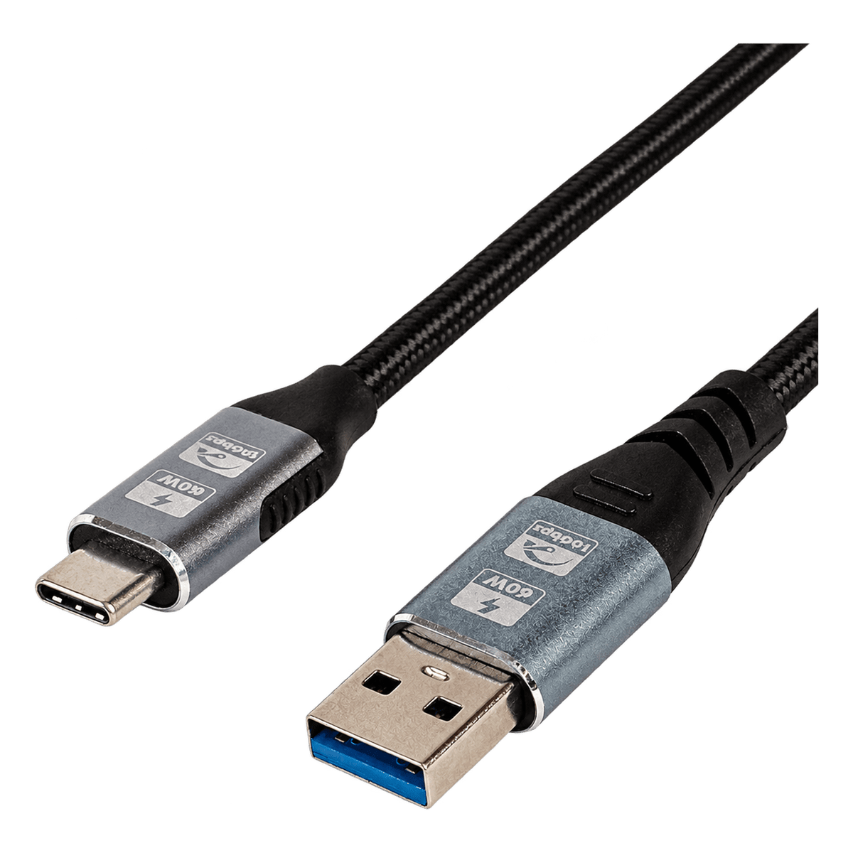 GIZZU 60W 10Gbps USB to Type-C Cable, 2m — transparent background