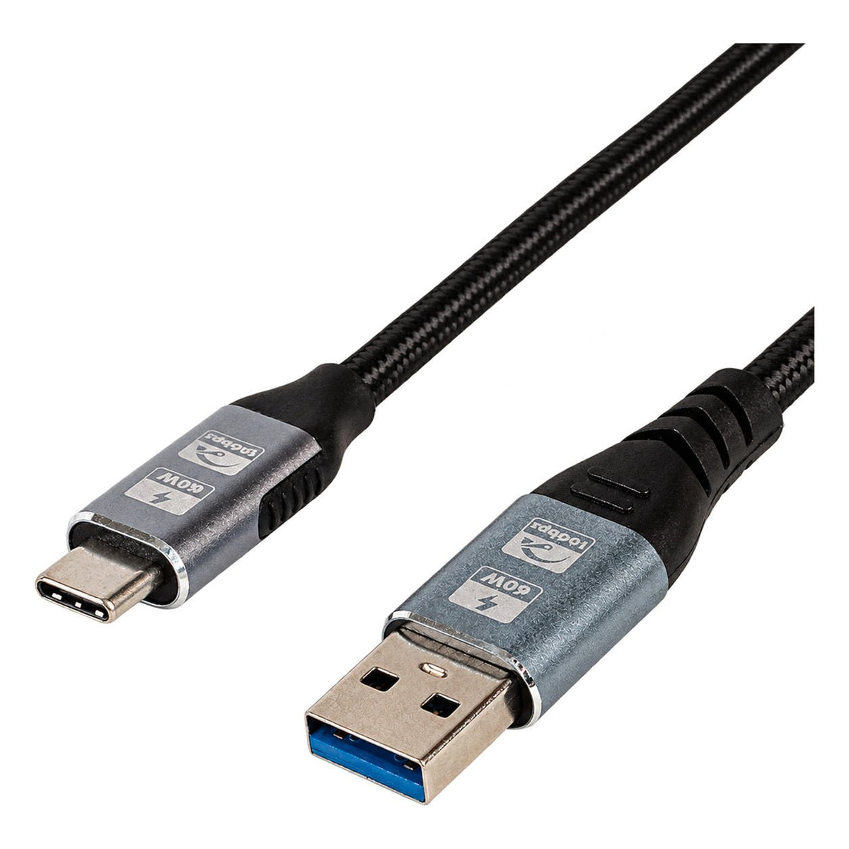 GIZZU 60W 10Gbps USB to Type-C Cable, 2m — white background