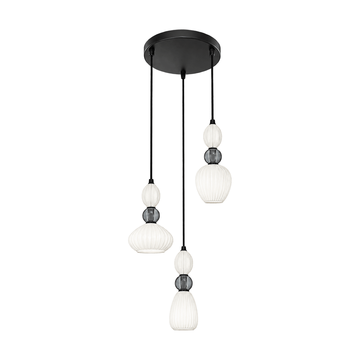 Ceramic Opal/Grey Cluster Pendant Light – transparent background product image
