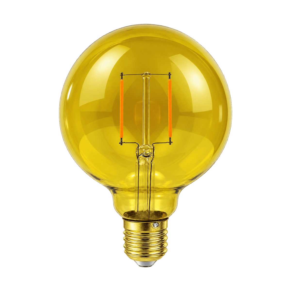 LED Bulb - 2W G95 Filament - Yellow – transparent background product image